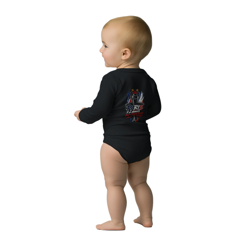 Body bébé À Jamais Au-Dessus porté - vue de dos, bébé debout de profil
