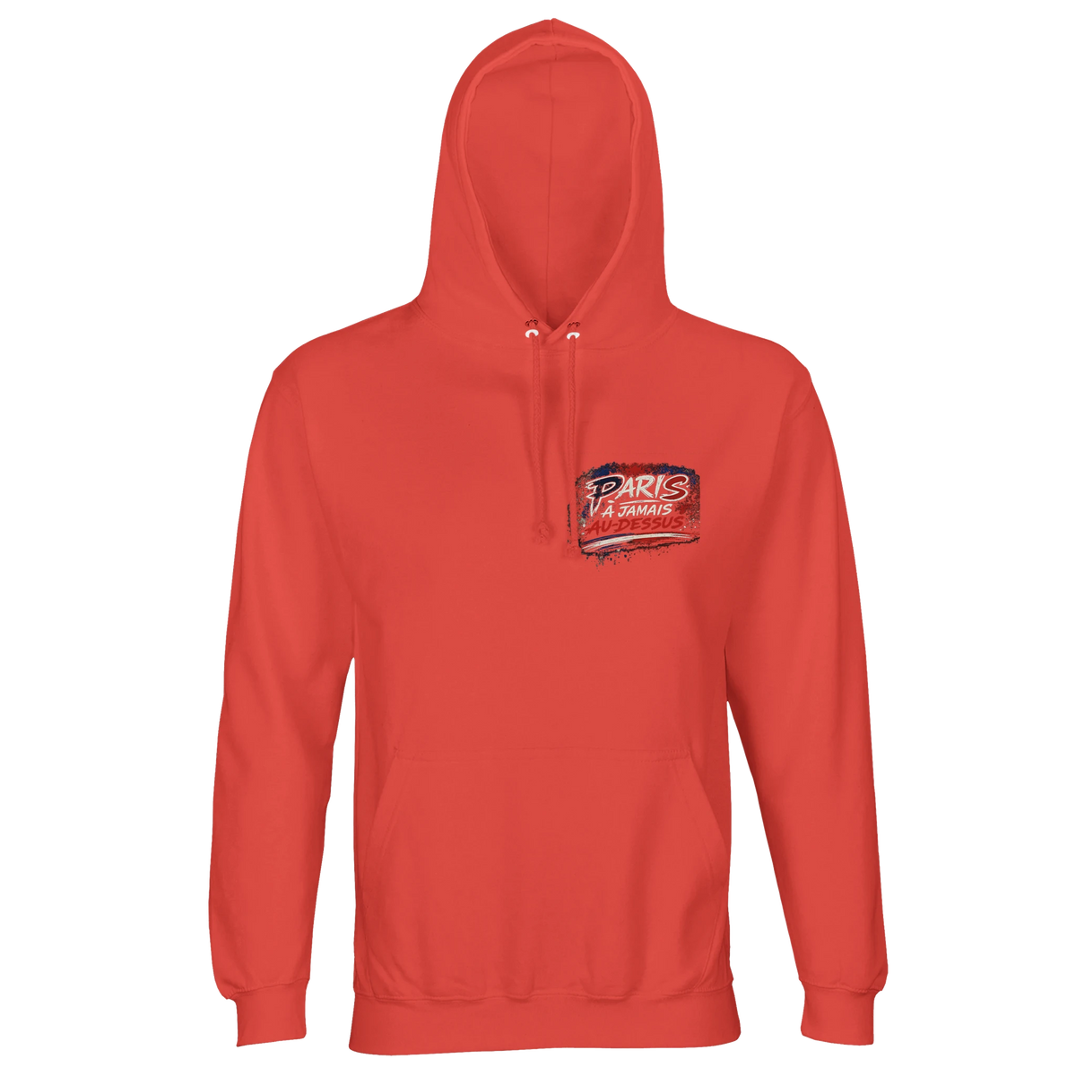 Hoodie streetwear Paris À Jamais Au-Dessus coloris corail