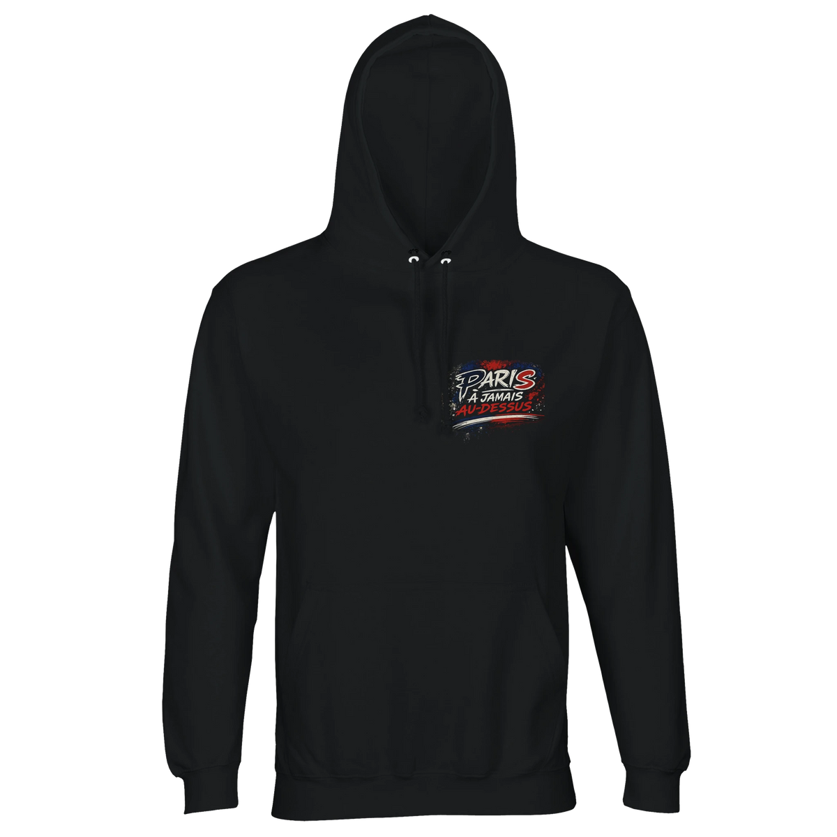 Hoodie streetwear Paris À Jamais Au-Dessus coloris noir