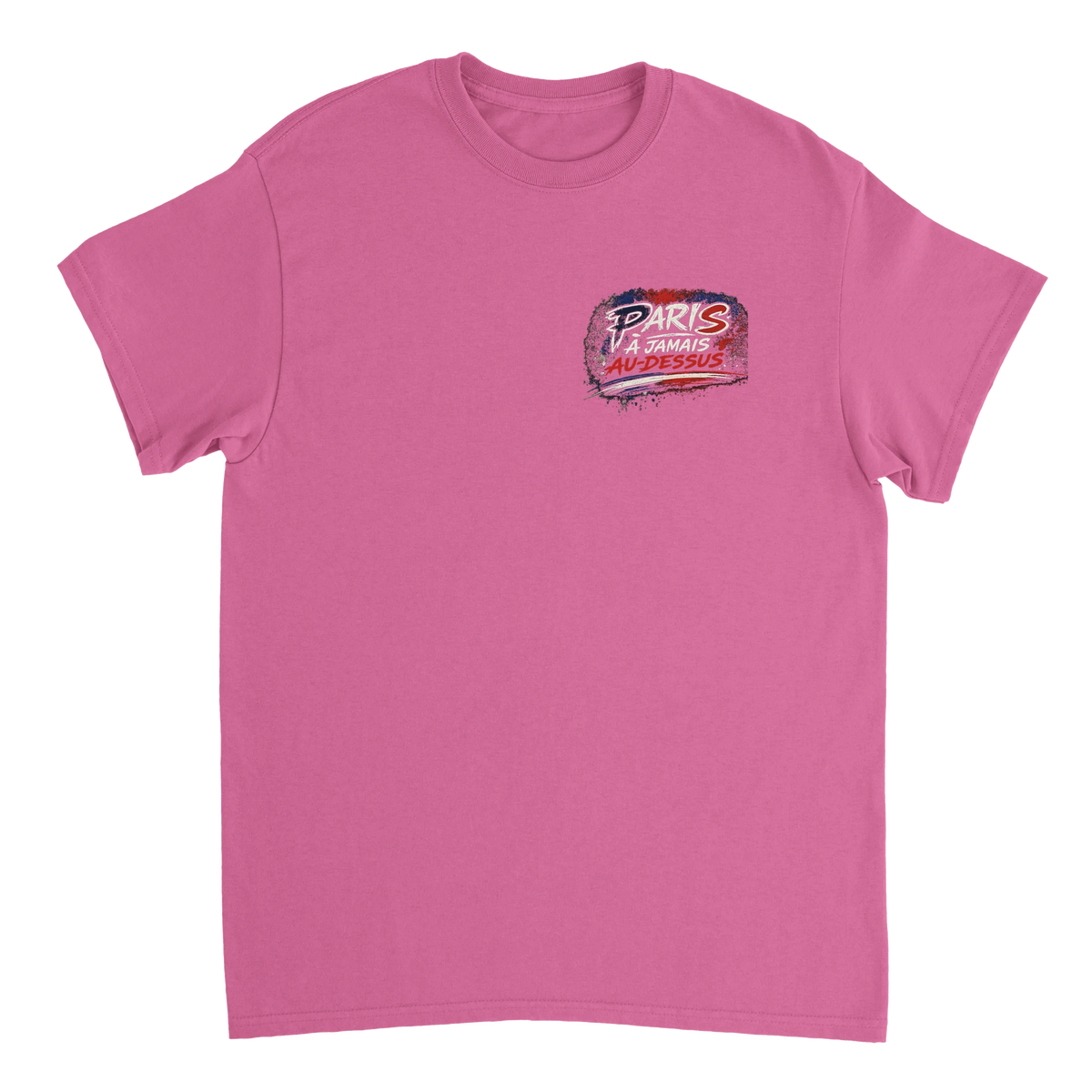 T-shirt streetwear Paris À Jamais Au-Dessus coloris azalée