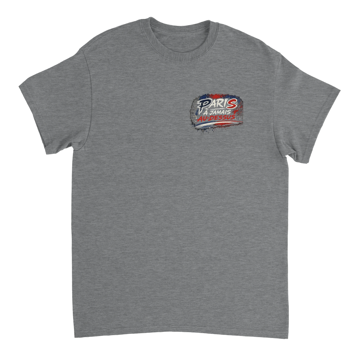 T-shirt streetwear Paris À Jamais Au-Dessus coloris graphite bruyère