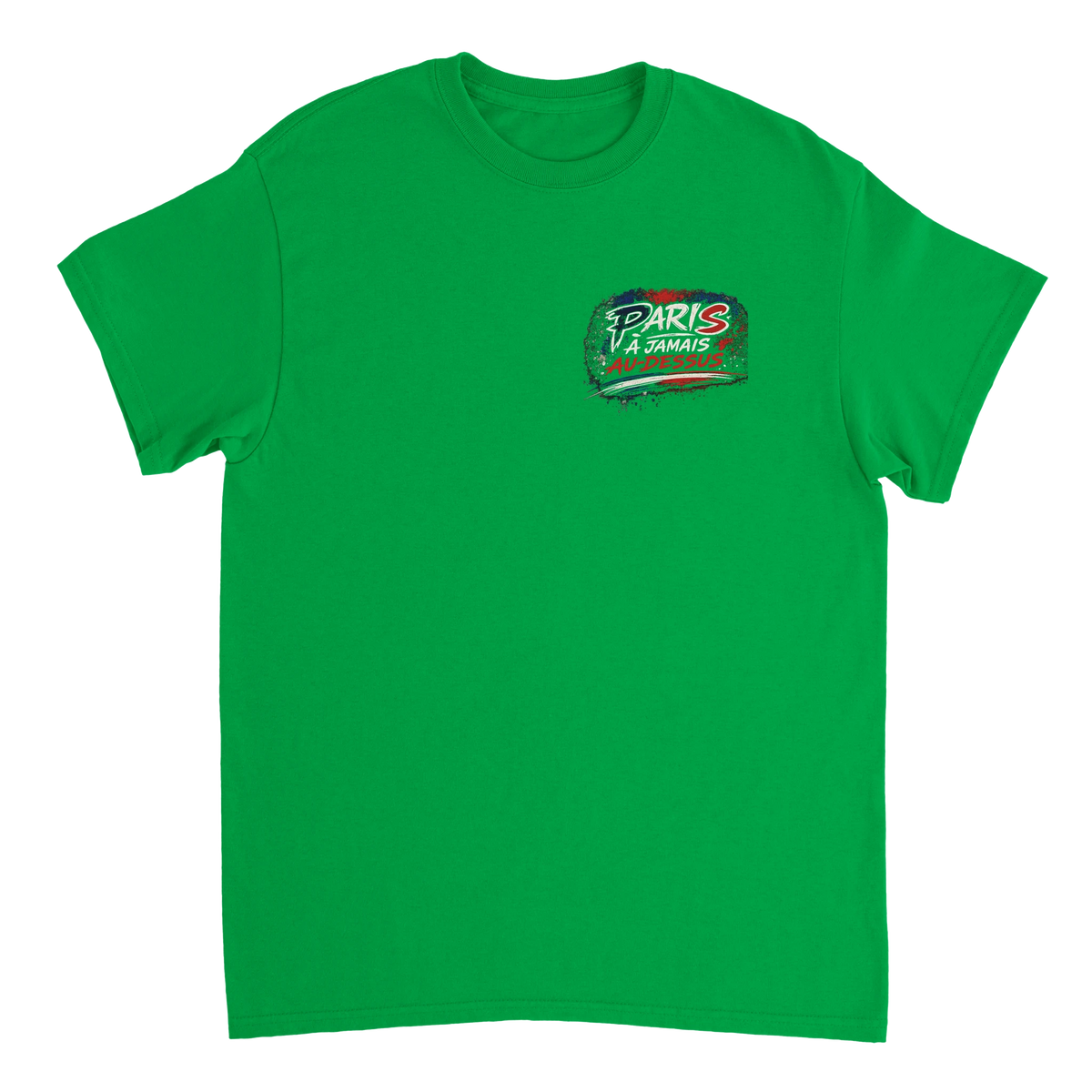 T-shirt streetwear Paris À Jamais Au-Dessus coloris vert