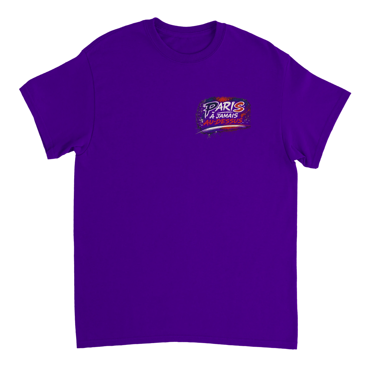 T-shirt streetwear Paris À Jamais Au-Dessus coloris violet