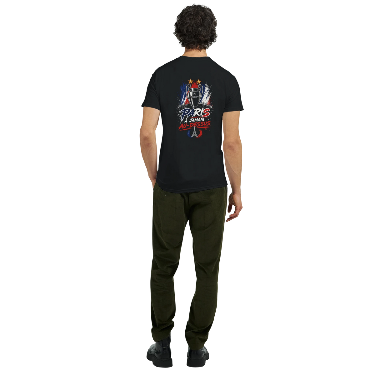 T-shirt streetwear Paris À Jamais Au-Dessus porté - vue d'ensemble de dos
